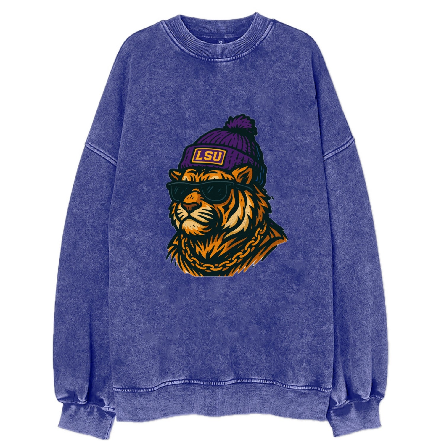 LSU Mike Tiger - Vintage Sweatshirt - Blue