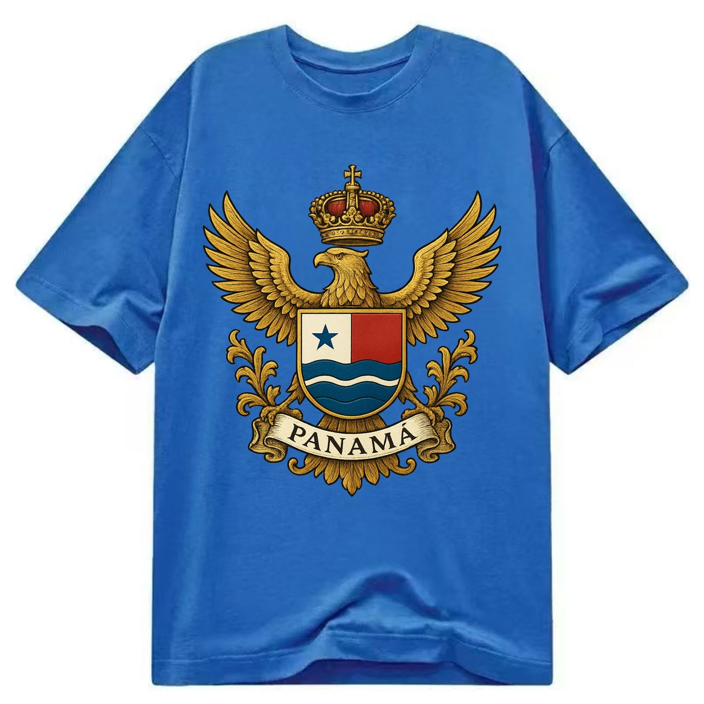 Panama Heritage Badge  - Classic T-shirt - Blue