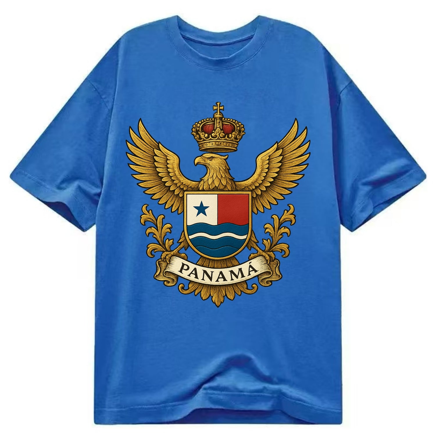Panama Heritage Badge  - Classic T-shirt - Blue