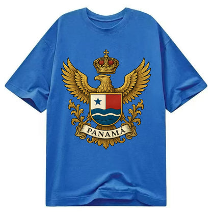 Panama Heritage Badge  - Classic T-shirt - Blue