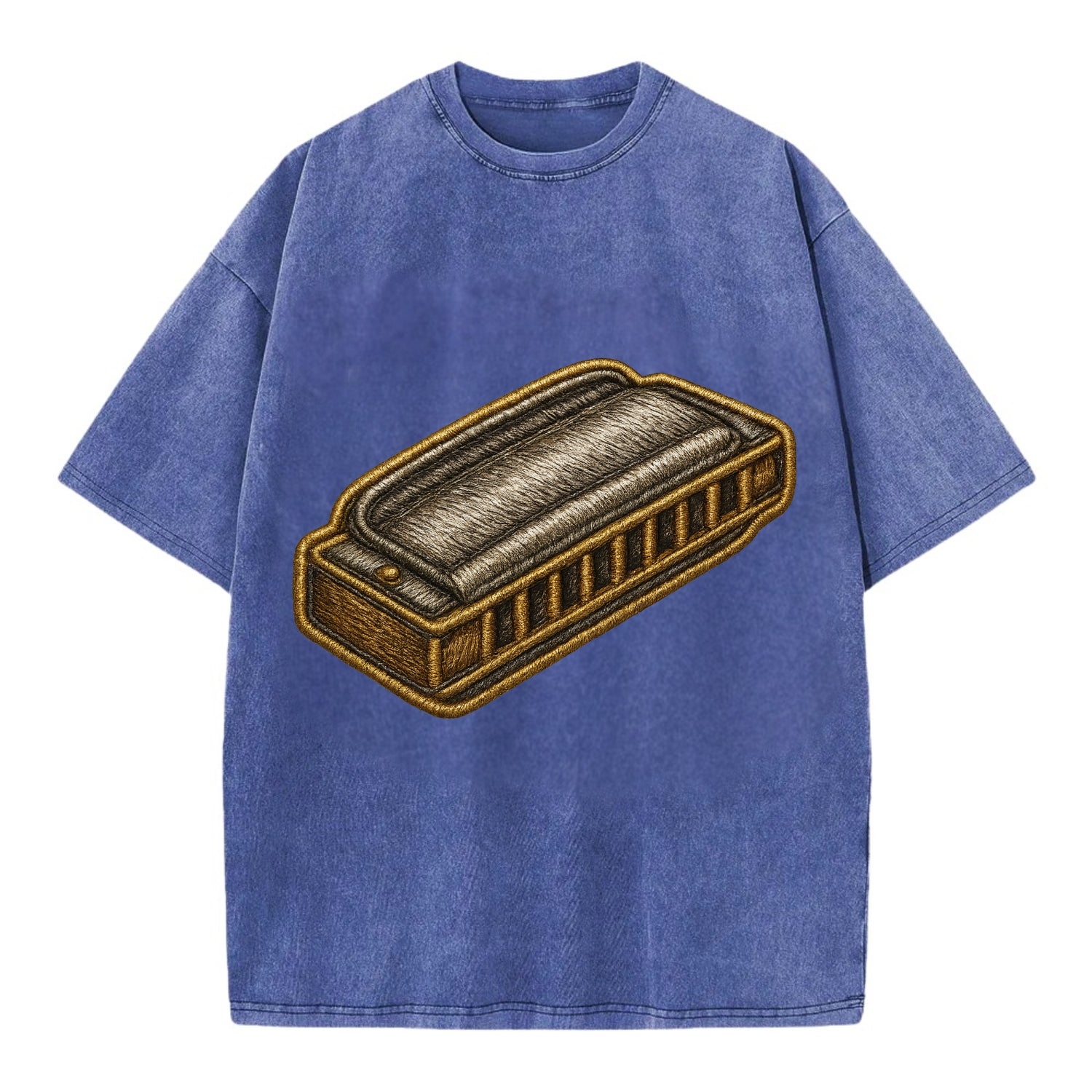 Harmonica  - Vintage T-shirt - Blue