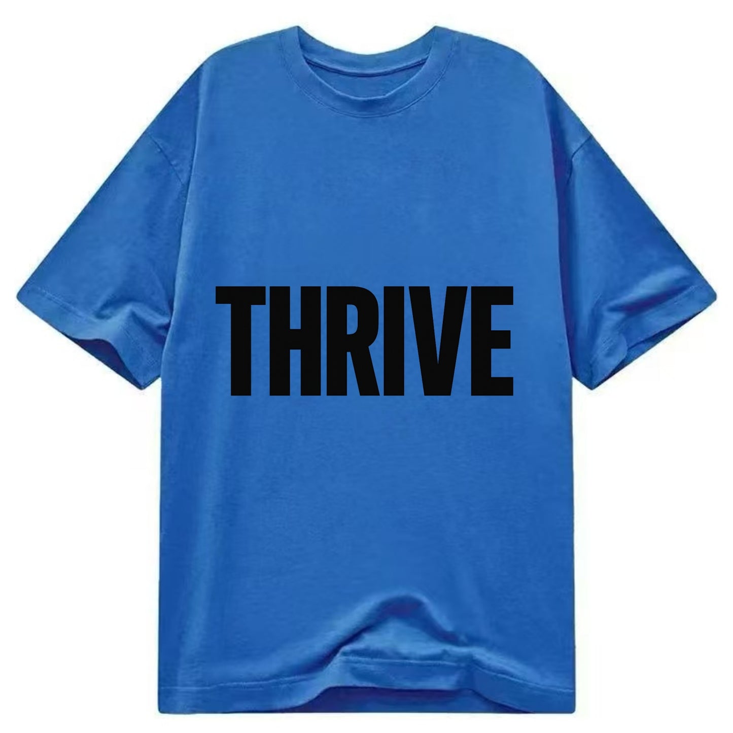 Bold typography design - "THRIVE" - flourishing, doing well - Classic T-shirt - Blue
