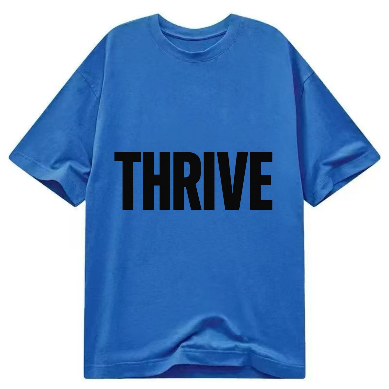 Bold typography design - "THRIVE" - flourishing, doing well - Classic T-shirt - Blue