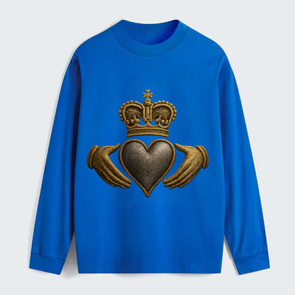 Claddagh Symbol  - Classic Long Sleeve Shirt - Blue
