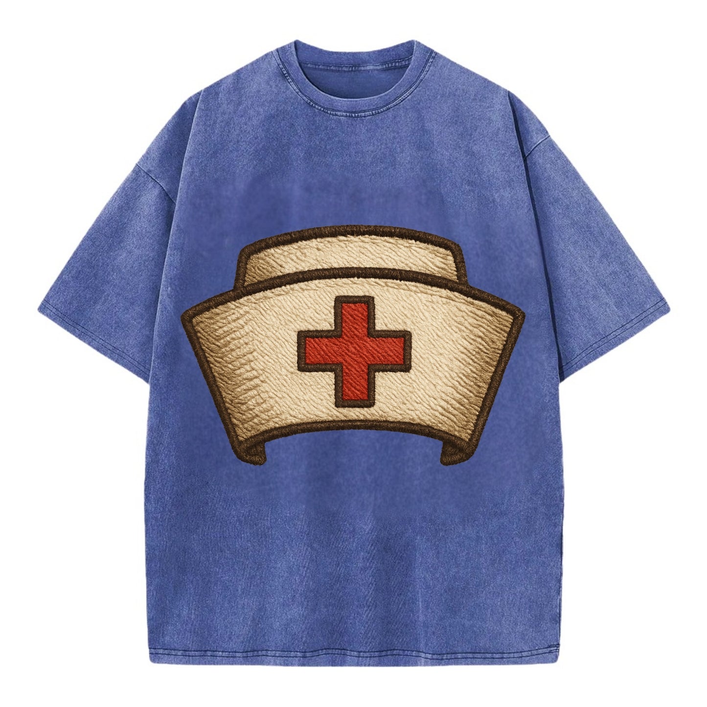 Nurse Cap  - Vintage T-shirt - Blue