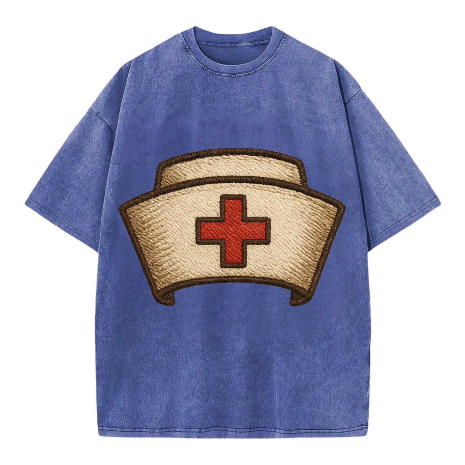 Nurse Cap  - Vintage T-shirt - Blue