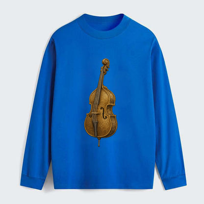 Acoustic Bass  - Classic Long Sleeve Shirt - Blue