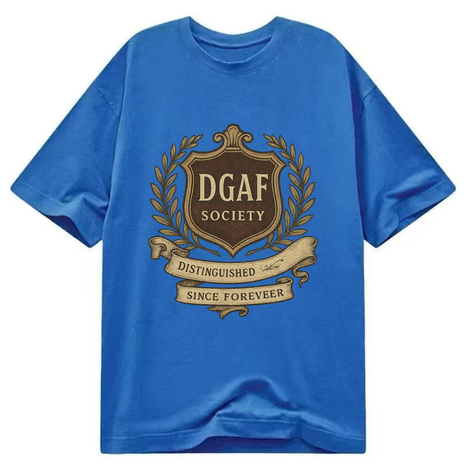 Official membership card design - "DGAF Society - Distinguished Members Since - Classic T-shirt - Blue
