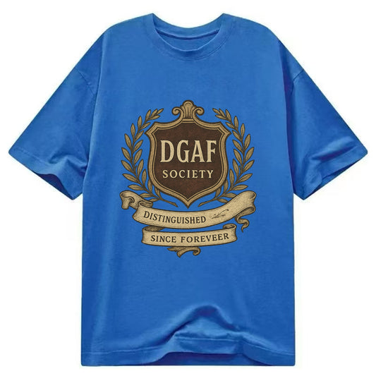 Official membership card design - "DGAF Society - Distinguished Members Since - Classic T-shirt - Blue