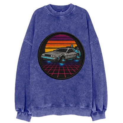 Retro Future - Vintage Sweatshirt - Blue