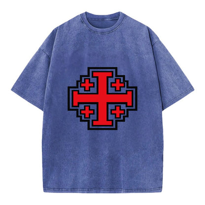 Heritage of Faith - Vintage T-shirt - Blue