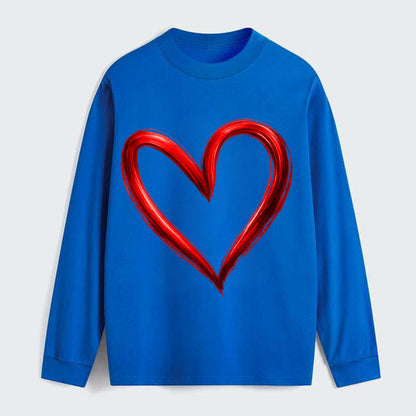 Love Heart - Classic Long Sleeve Shirt - Blue