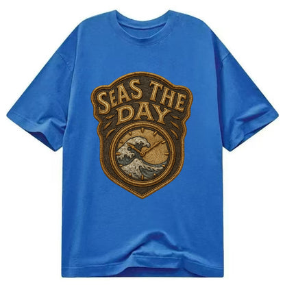 Seas The Day  - Classic T-shirt - Blue