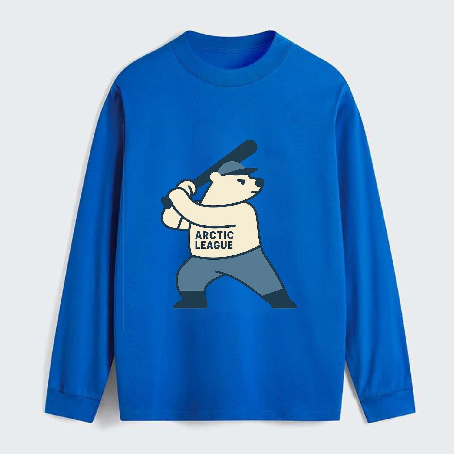 Polar Bear Baseball MVP - Classic Long Sleeve Shirt - Blue