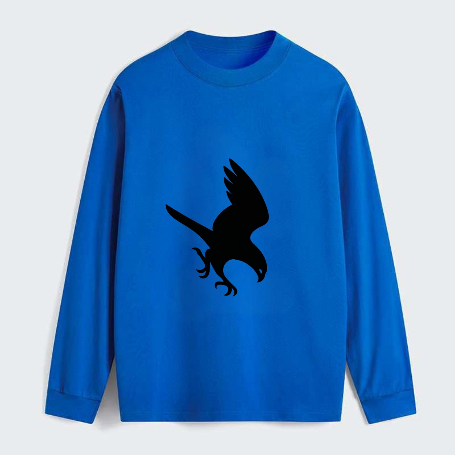 Hawk diving for prey - Classic Long Sleeve Shirt - Blue