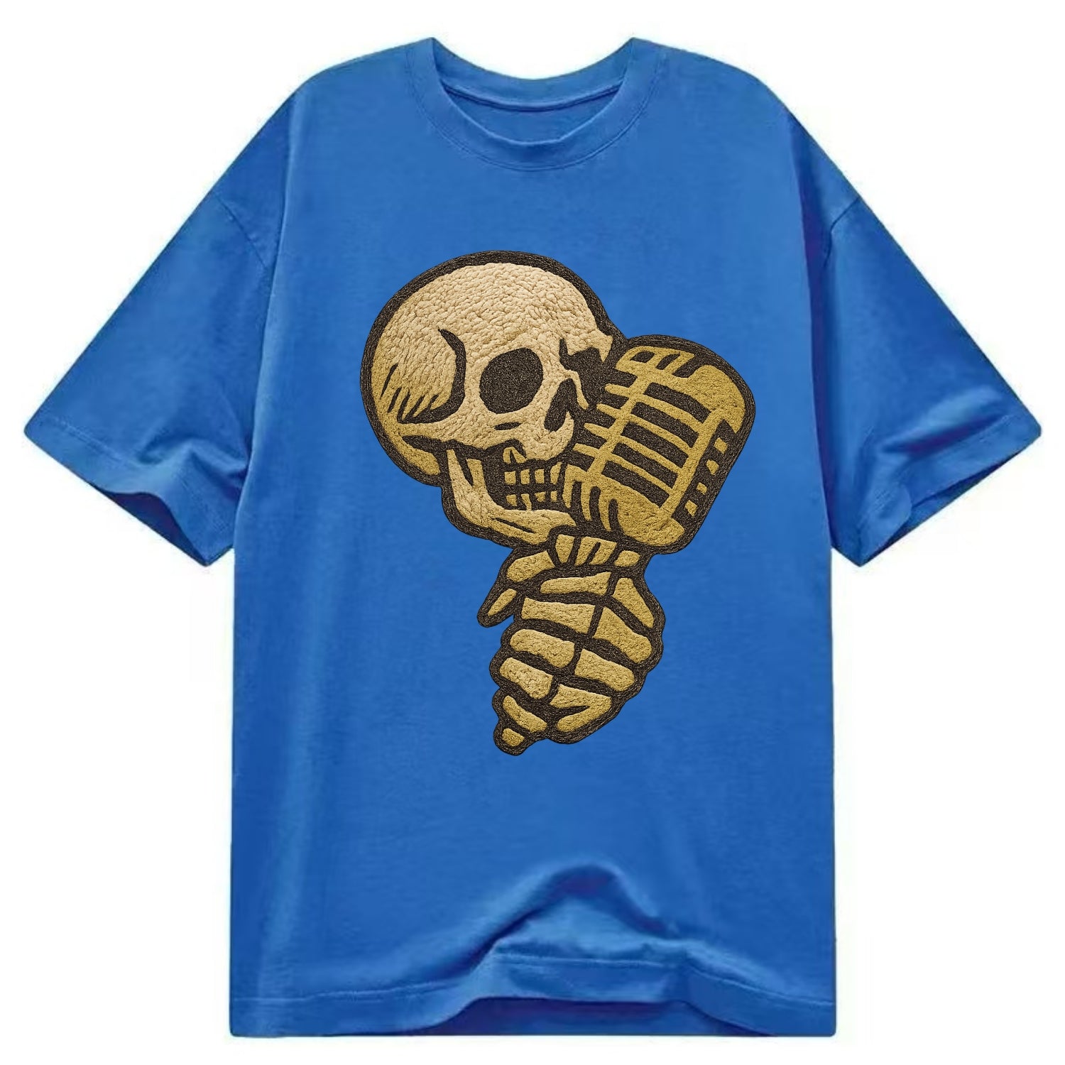 Skull Microphone  - Classic T-shirt - Blue