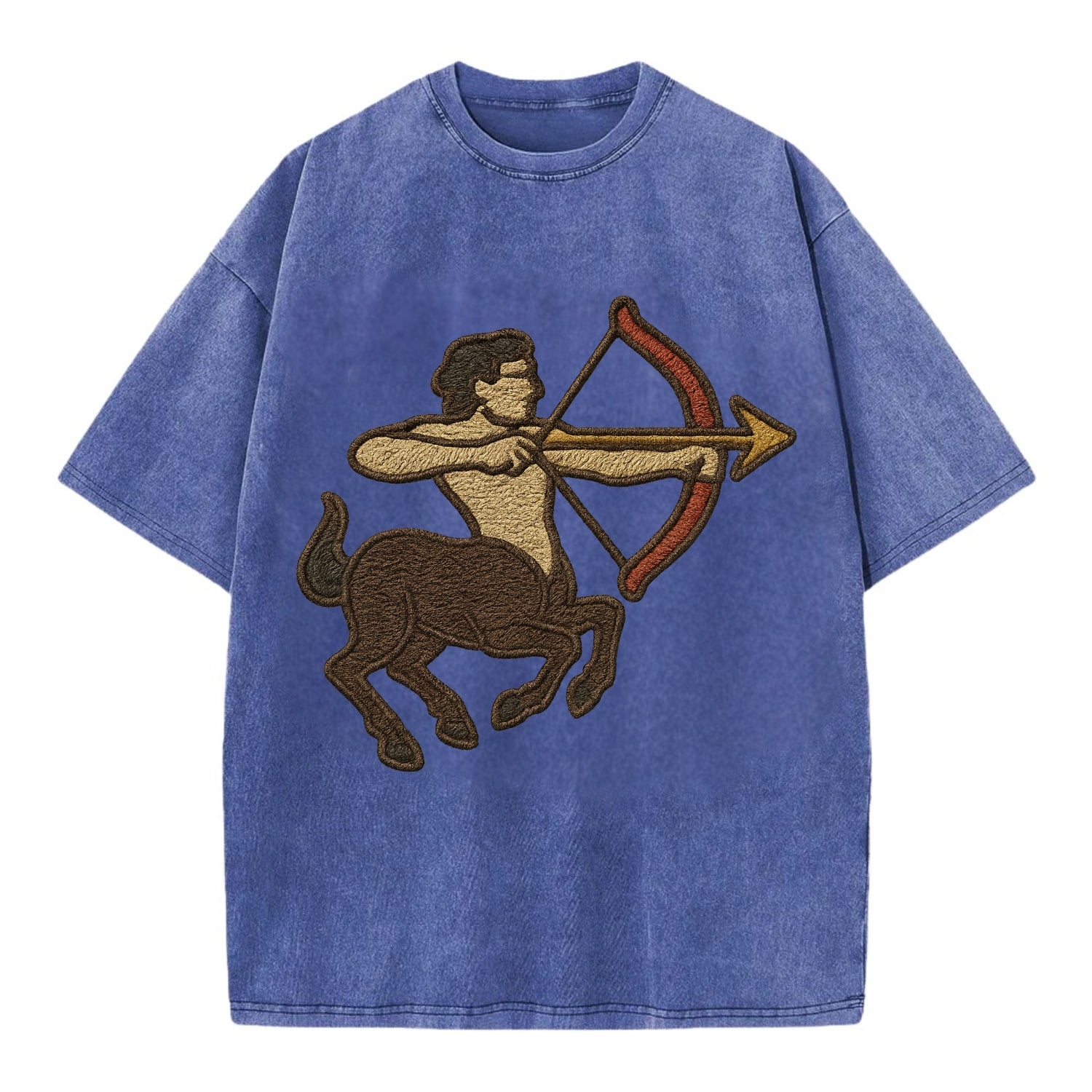 Sagittarius Arrow  - Vintage T-shirt - Blue