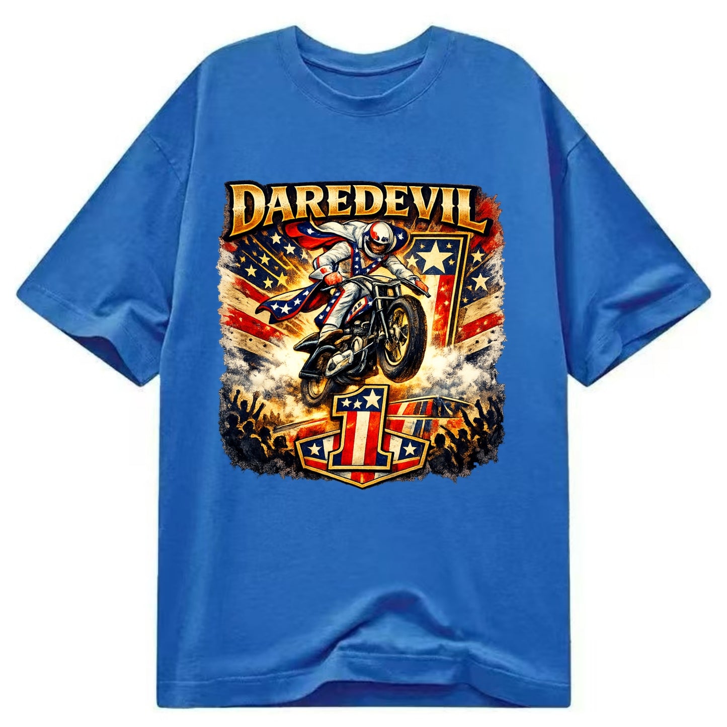 Daredevil Stunt Rider - Classic T-shirt - Blue