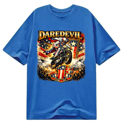 Daredevil Stunt Rider - Classic T-shirt - Blue