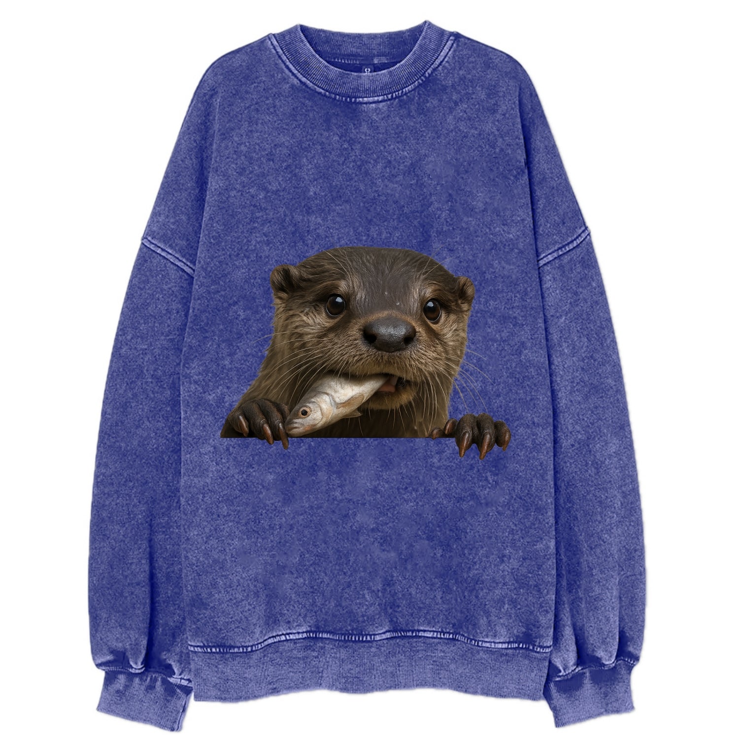 River Otter  - Vintage Sweatshirt - Blue