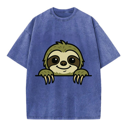 Sloth  - Vintage T-shirt - Blue