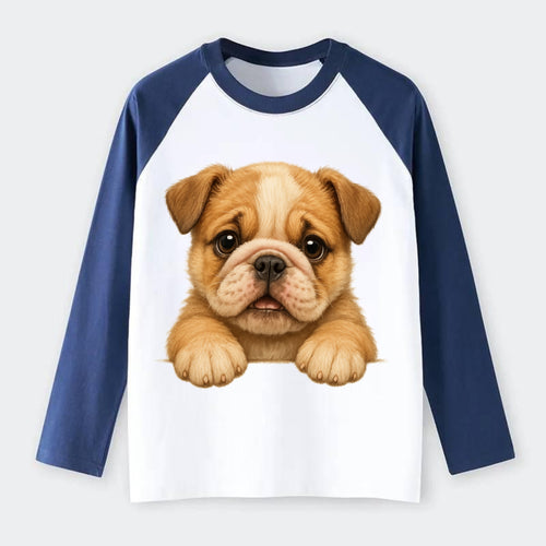 Bulldog  - Raglan Long Sleeve T-Shirt