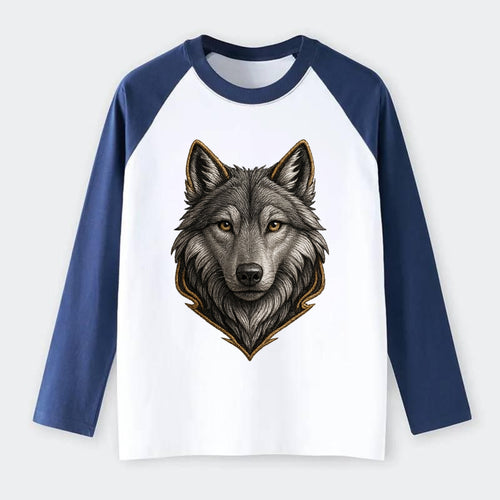 Wolf Totem  - Raglan Long Sleeve T-Shirt