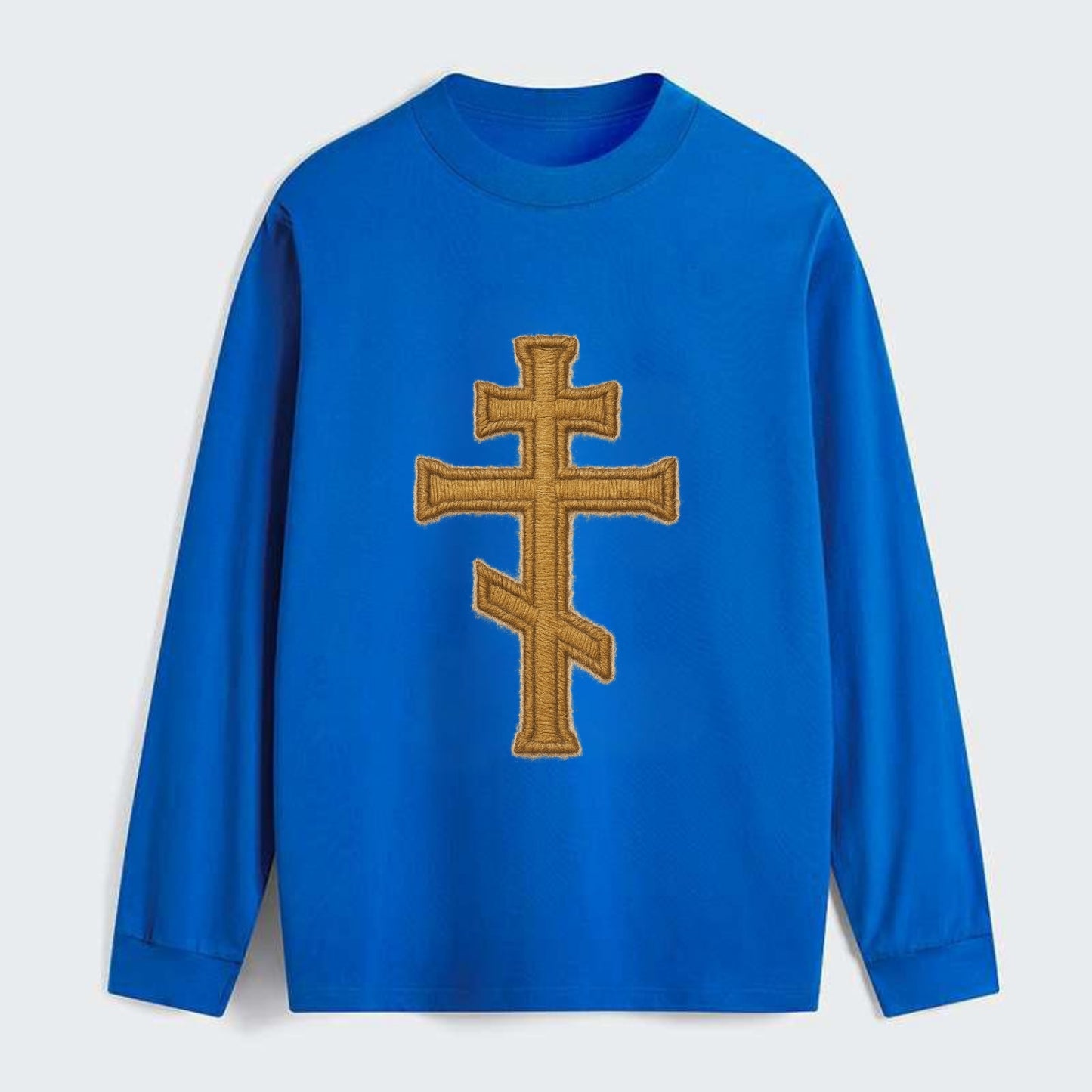 Orthodox Cross  - Classic Long Sleeve Shirt - Blue