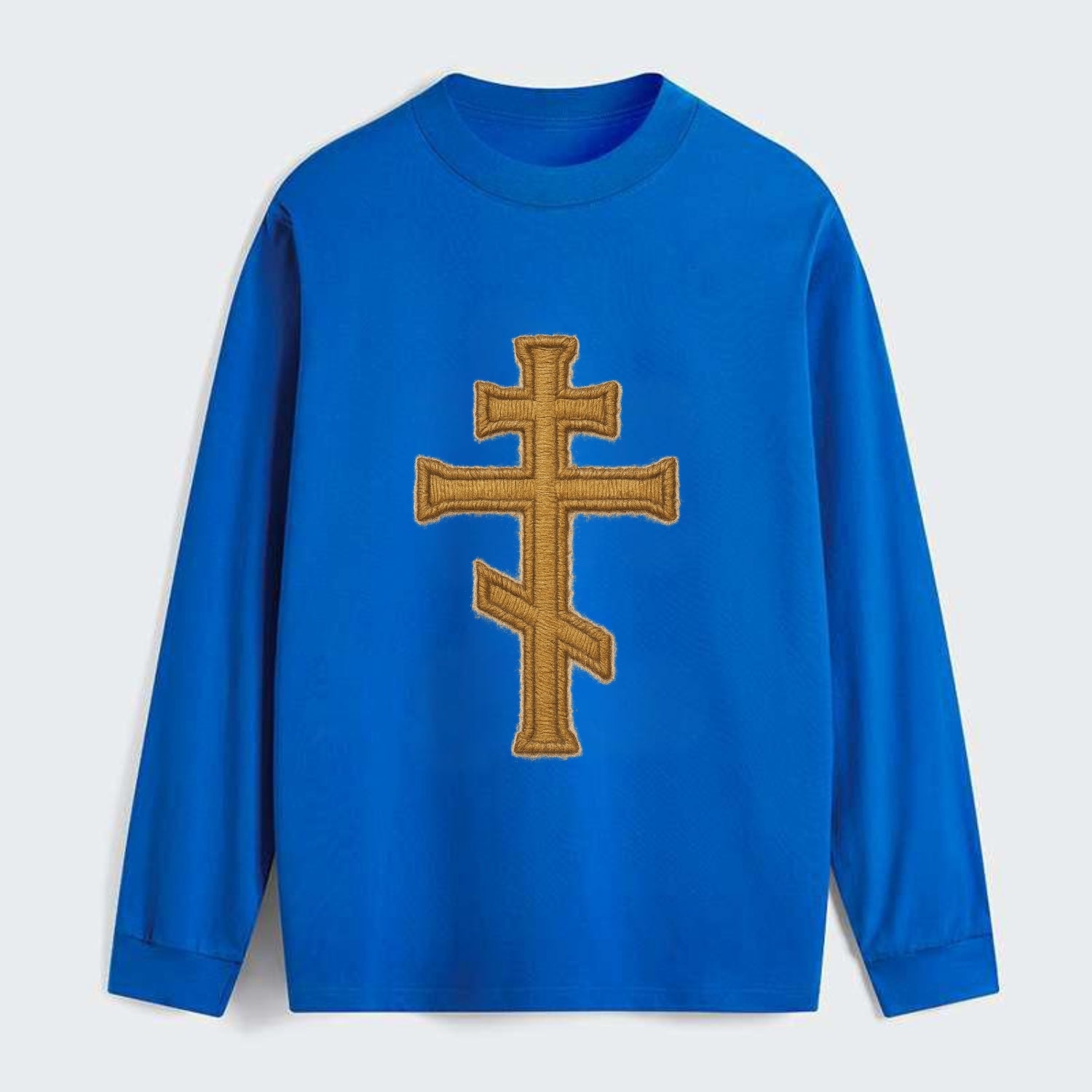 Orthodox Cross  - Classic Long Sleeve Shirt - Blue