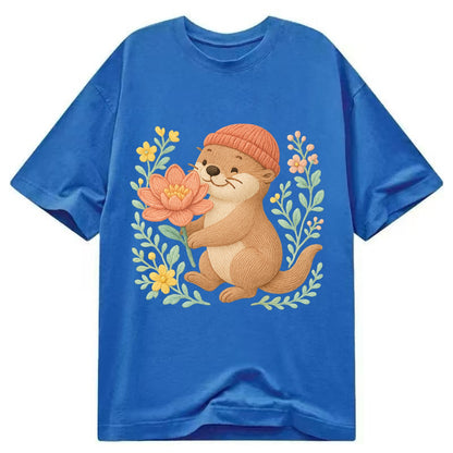 Peach Otter - Classic T-shirt - Blue