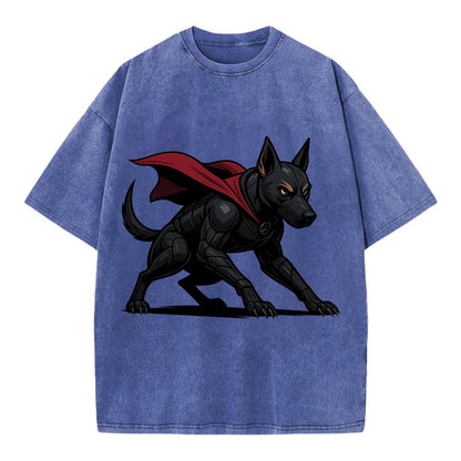 Belgian Malinois Black Panther  - Vintage T-shirt - Blue