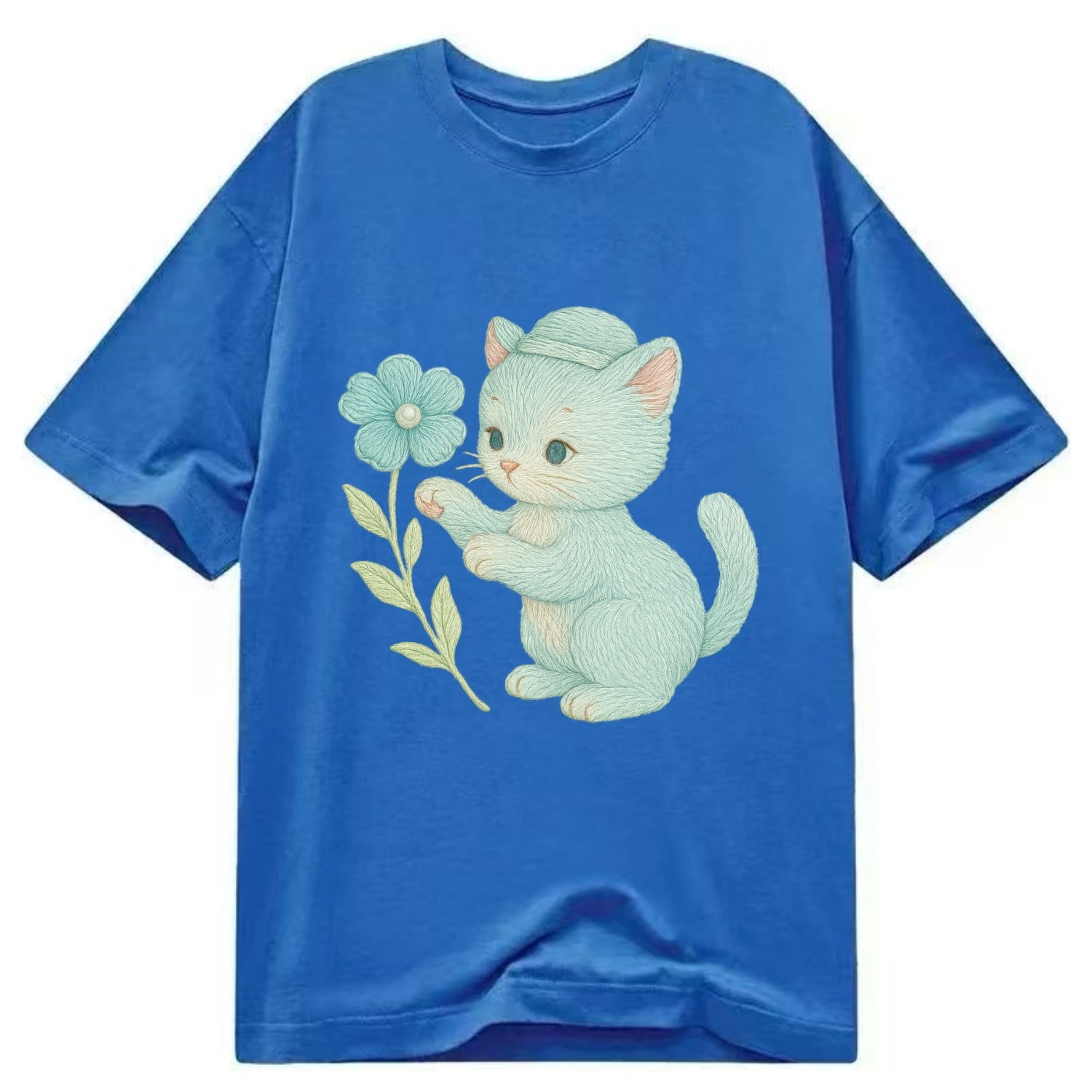 Aqua Kitten - Classic T-shirt - Blue