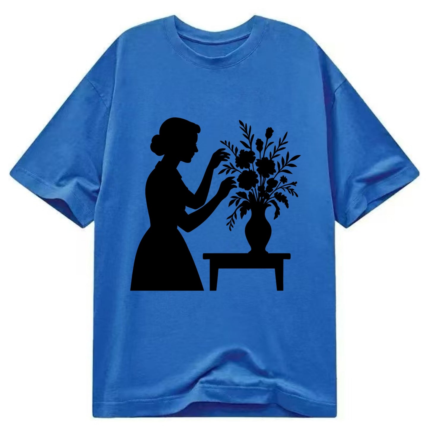 Florist arranging dramatic bouquet - Classic T-shirt - Blue