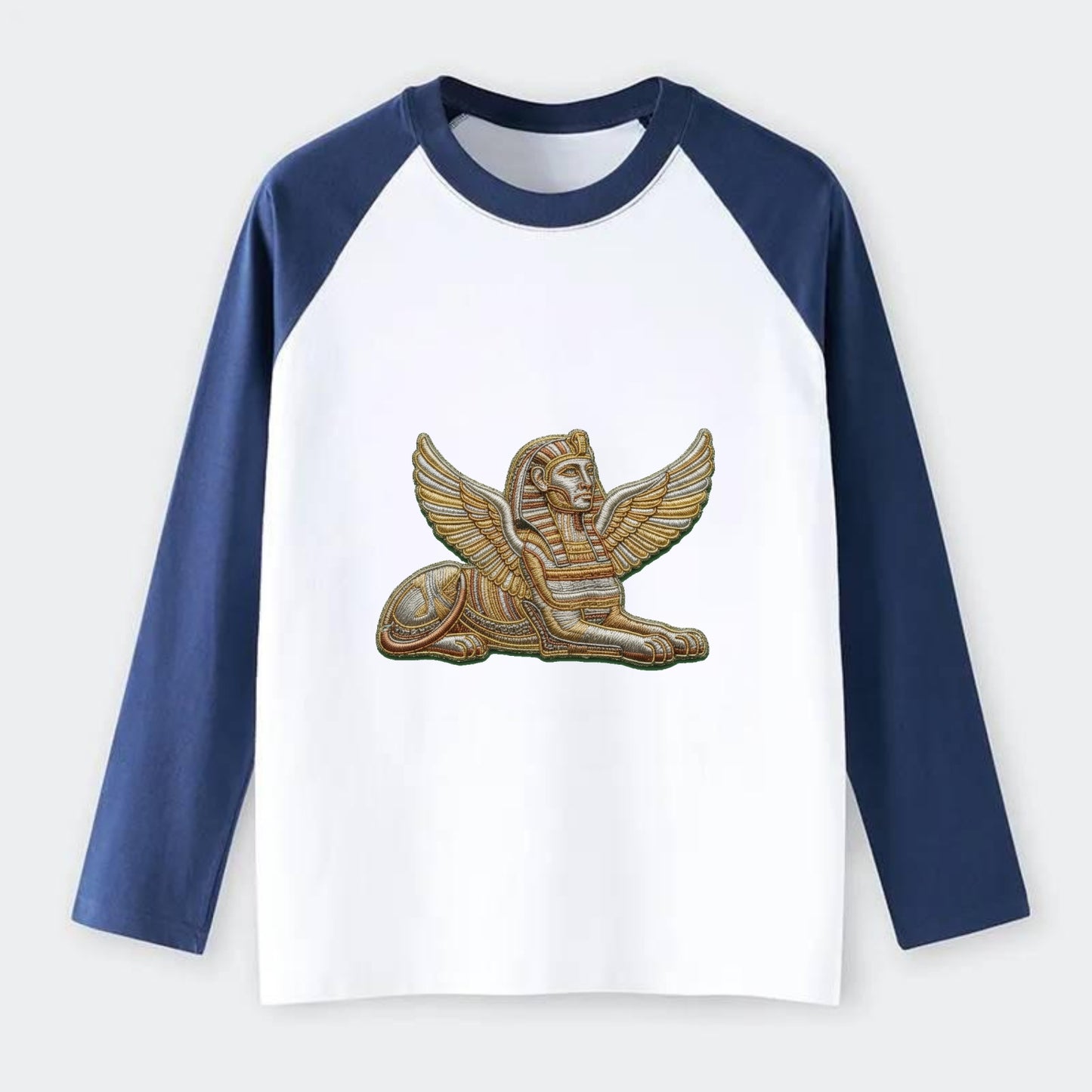 Sphinx - Raglan Long Sleeve T-Shirt - Blue
