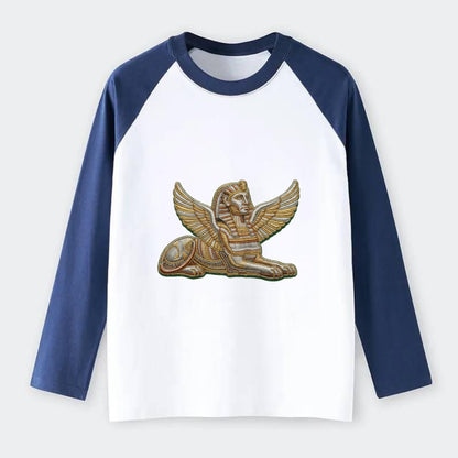 Sphinx - Raglan Long Sleeve T-Shirt - Blue