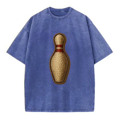 Bowling Pin  - Vintage T-shirt - Blue