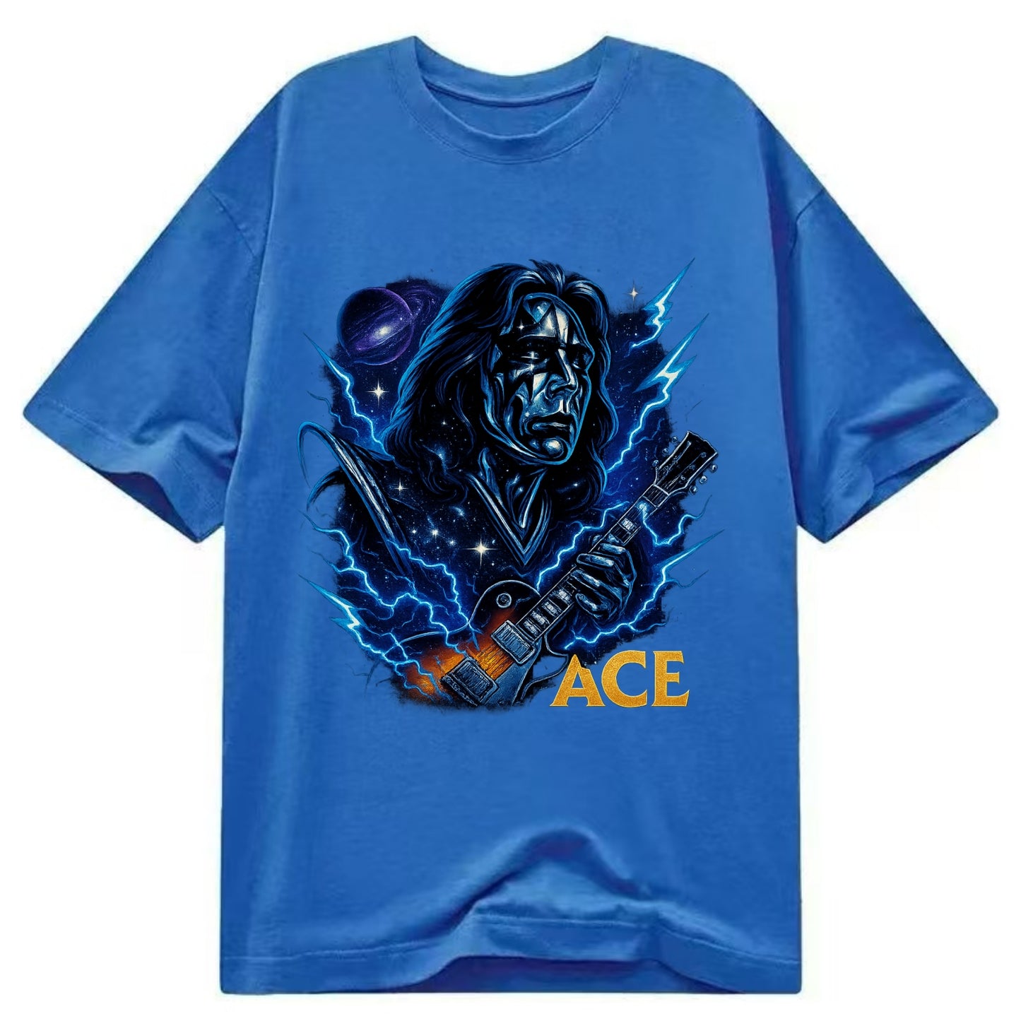 Cosmic Chrome Portrait - Classic T-shirt - Blue
