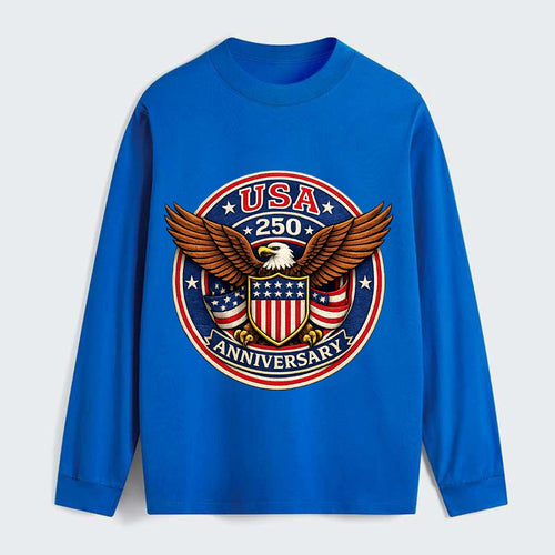 Usa 250 Anniversary Eagle Shield Emblem - Classic Long Sleeve Shirt
