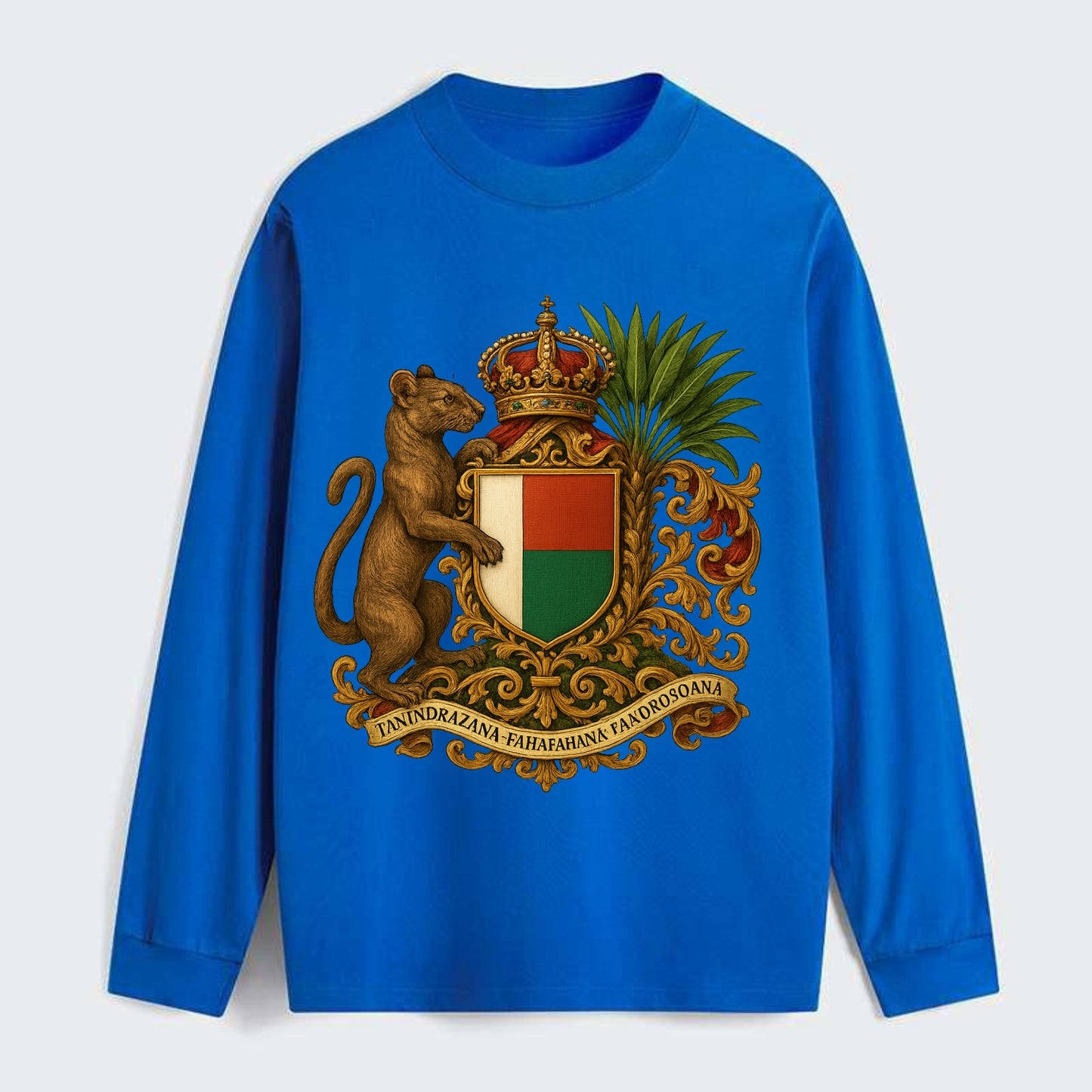 Madagascar Fossa Hunter  - Classic Long - Classic Long Sleeve Shirt - Blue