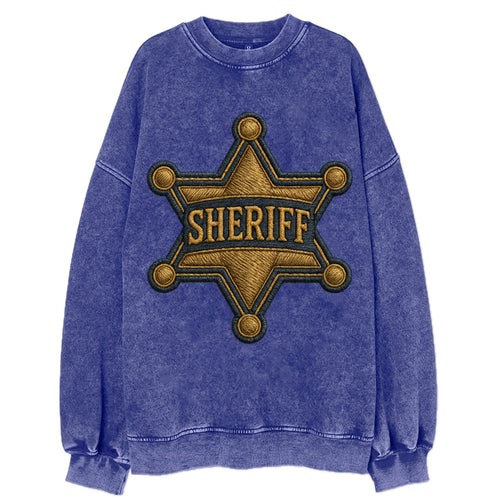 Sheriff Badge  - Vintage Sweatshirt