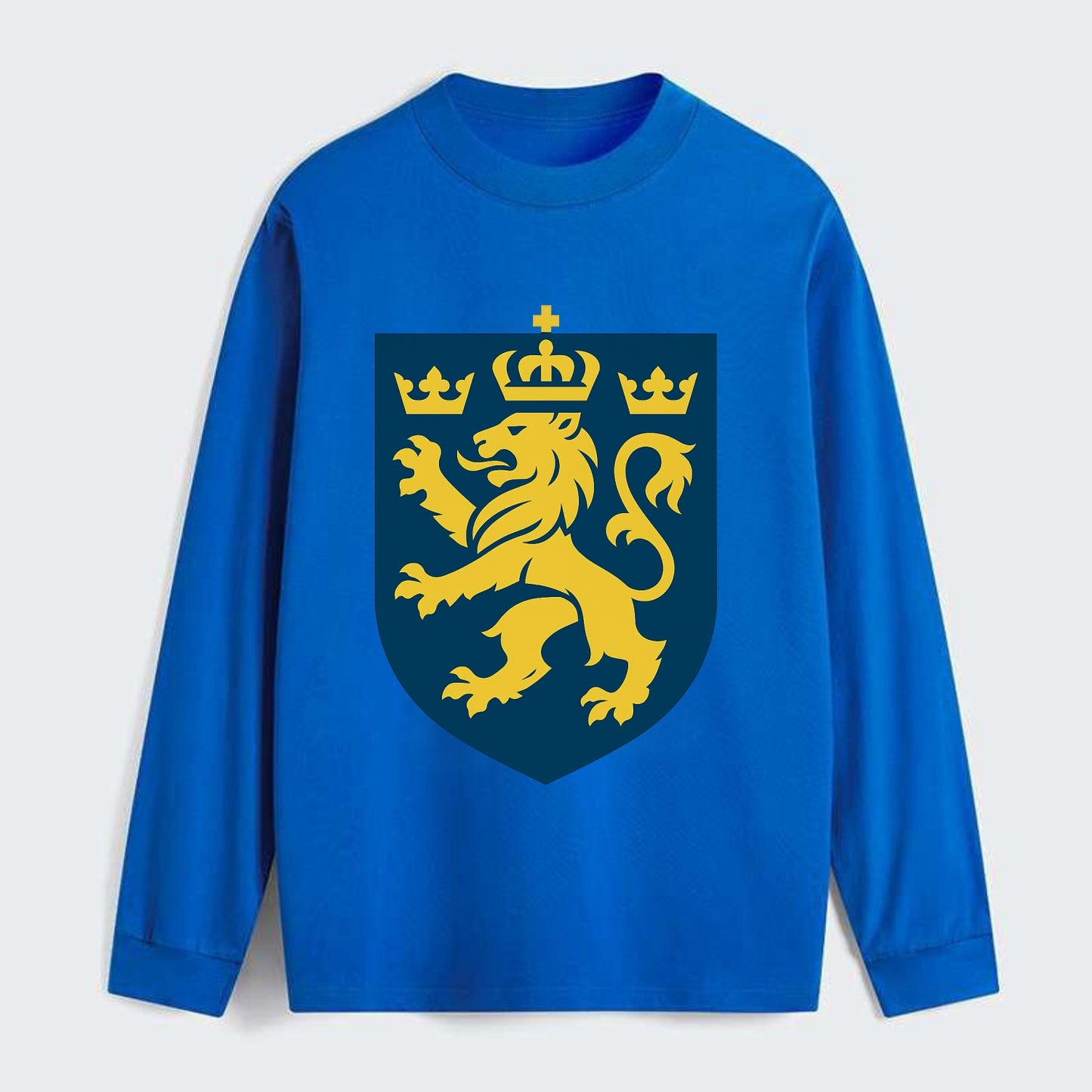 Sweden Three Crowns Emblem - Classic Long Sleeve Shirt - Blue