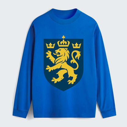 Sweden Three Crowns Emblem - Classic Long Sleeve Shirt - Blue