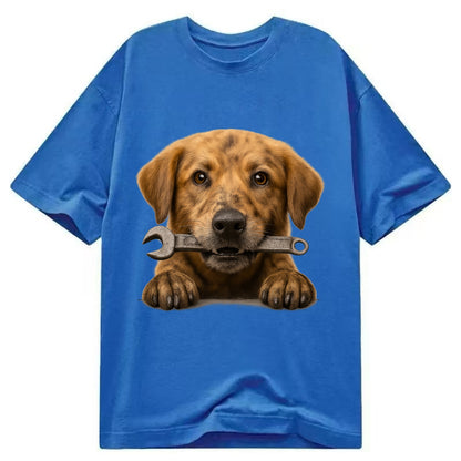 Mechanic Dog  - Classic T-shirt - Blue