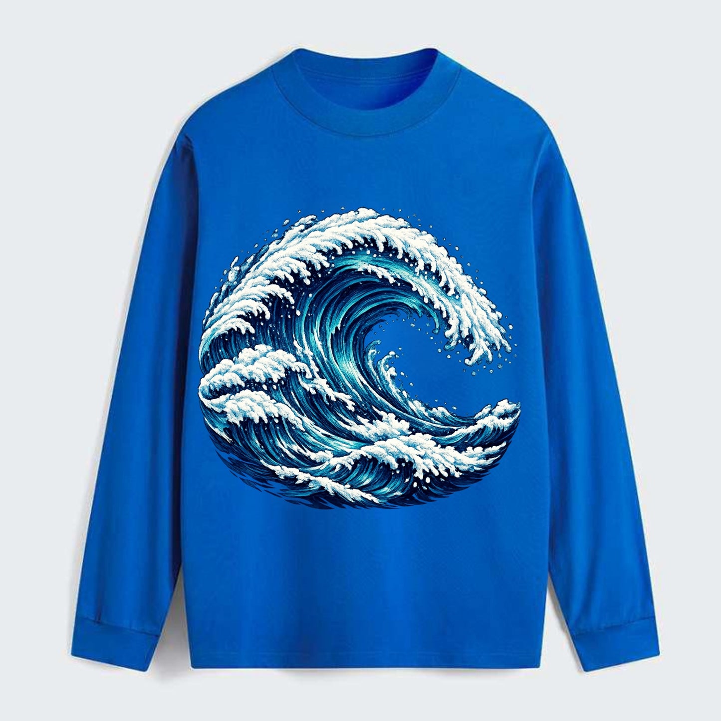 Ocean Wave - Classic Long Sleeve Shirt - Blue