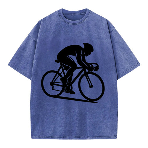 Sprint cyclist racing stance - Vintage T-shirt