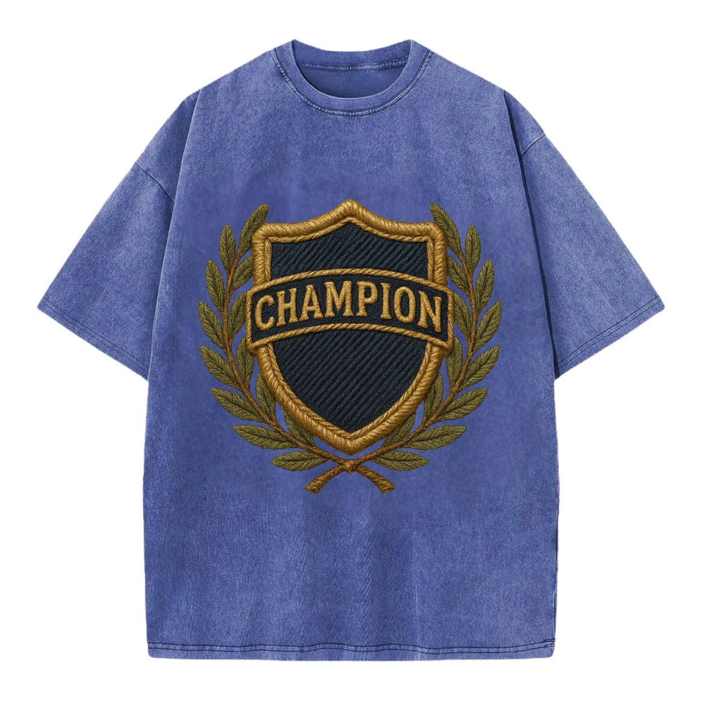 Champion Shield  - Vintage T-shirt - Blue