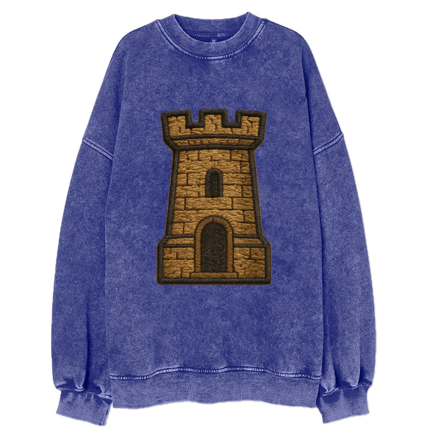 Castle Tower  - Vintage Sweatshirt - Blue