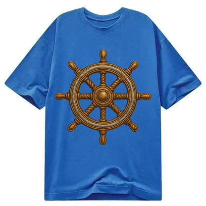 Ship's Wheel  - Classic T-shirt - Blue