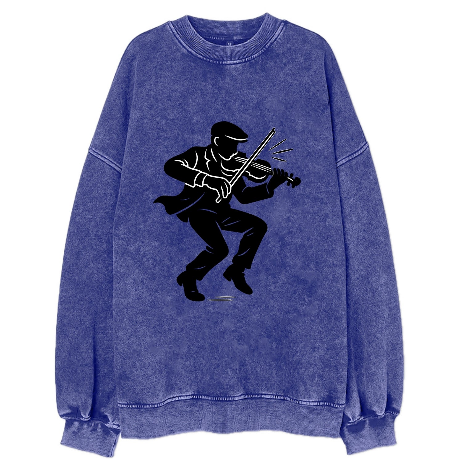 Irish folk musician traditional jig - Vintage Sweatshirt - Blue