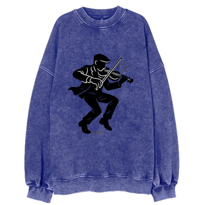 Irish folk musician traditional jig - Vintage Sweatshirt - Blue